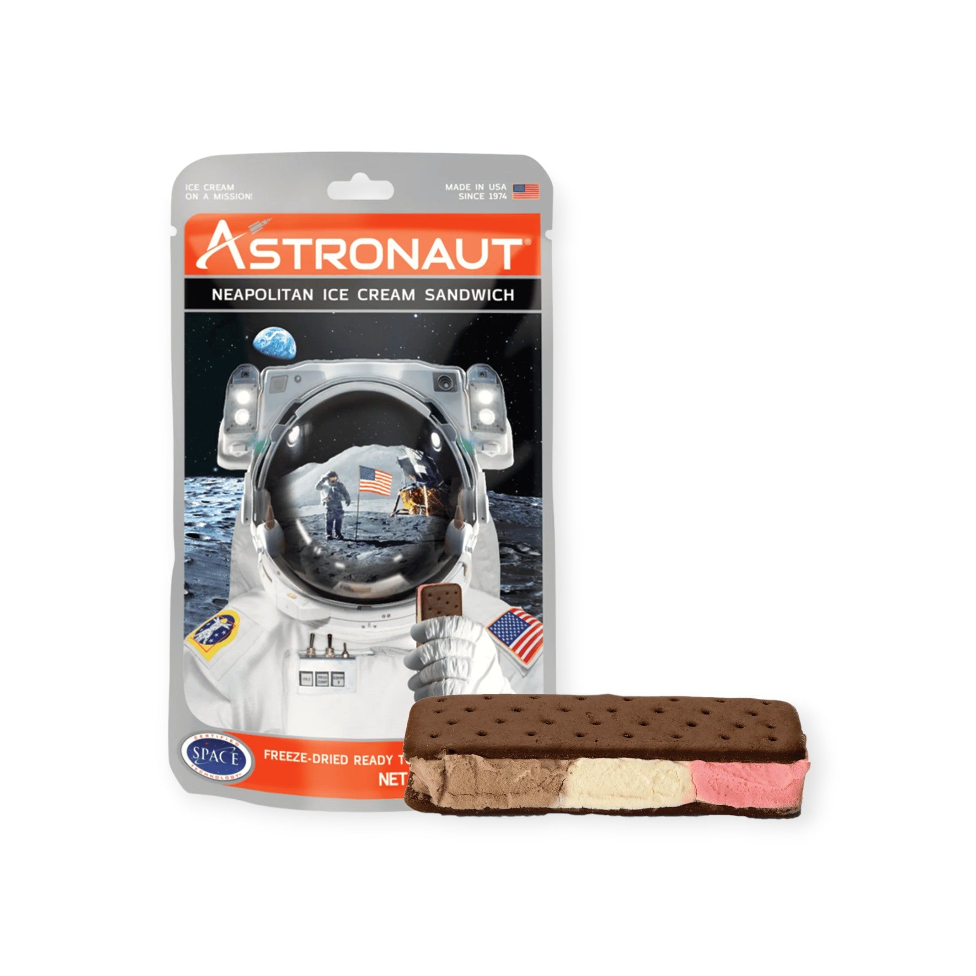 Backpacker's Pantry Neapolitan Ice Cream Sandwich Freeze-Dried Dessert - FERAL