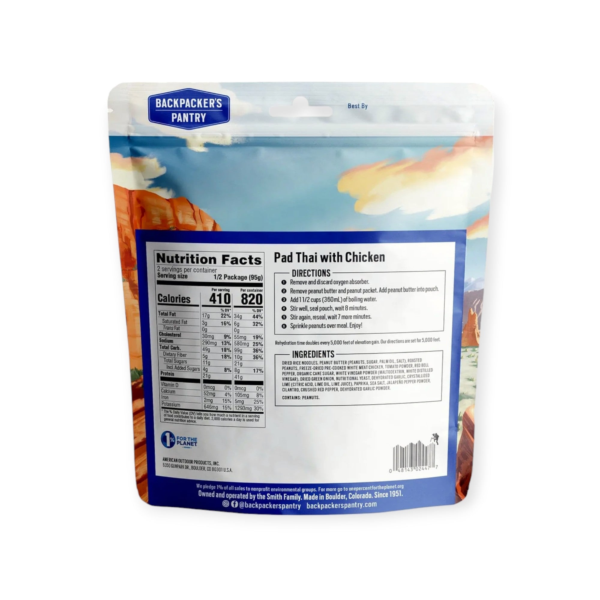 Backpacker's Pantry Pad Thai with Chicken Freeze-Dried Meal