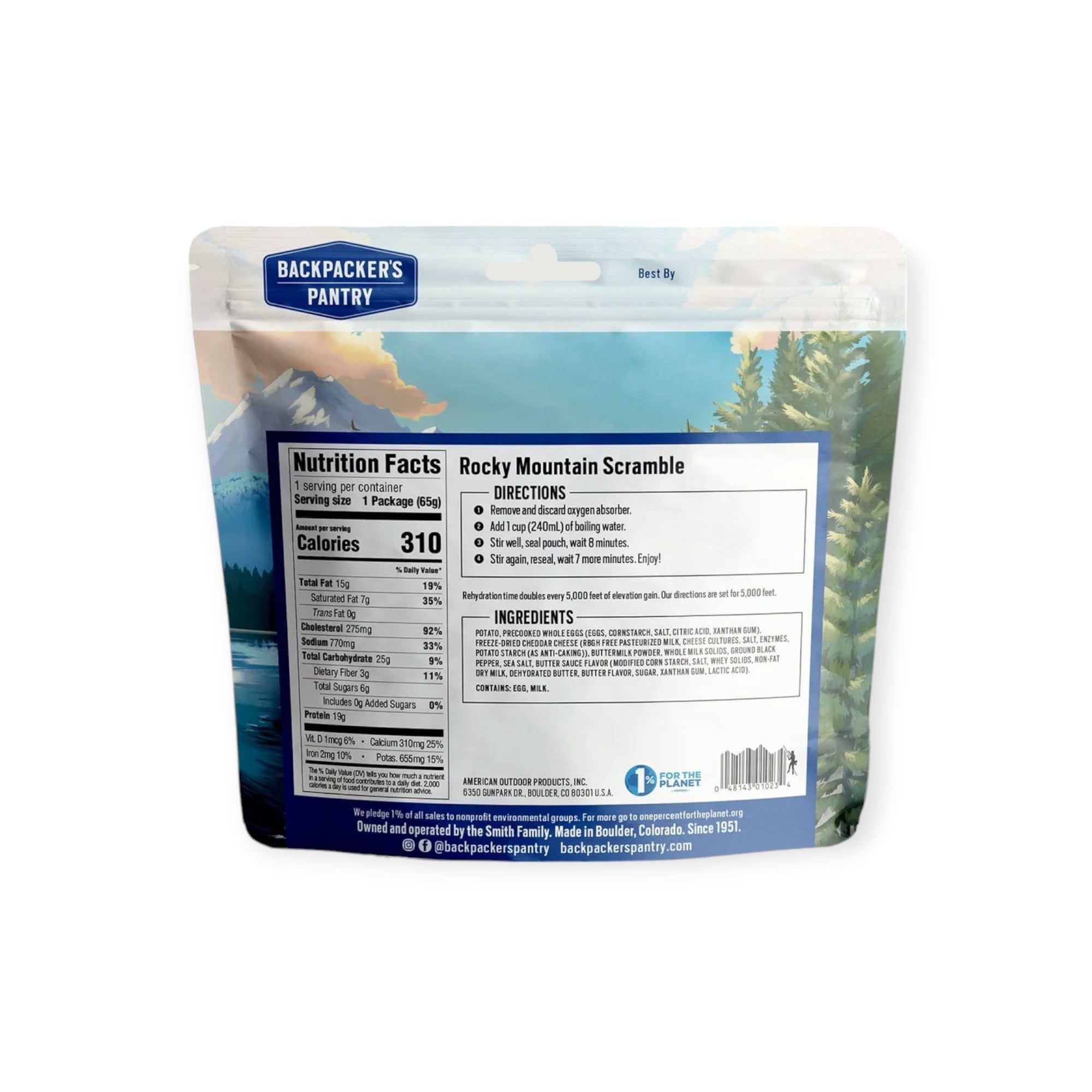 Backpacker's Pantry Rocky Mountain Scramble Freeze Dried Meal