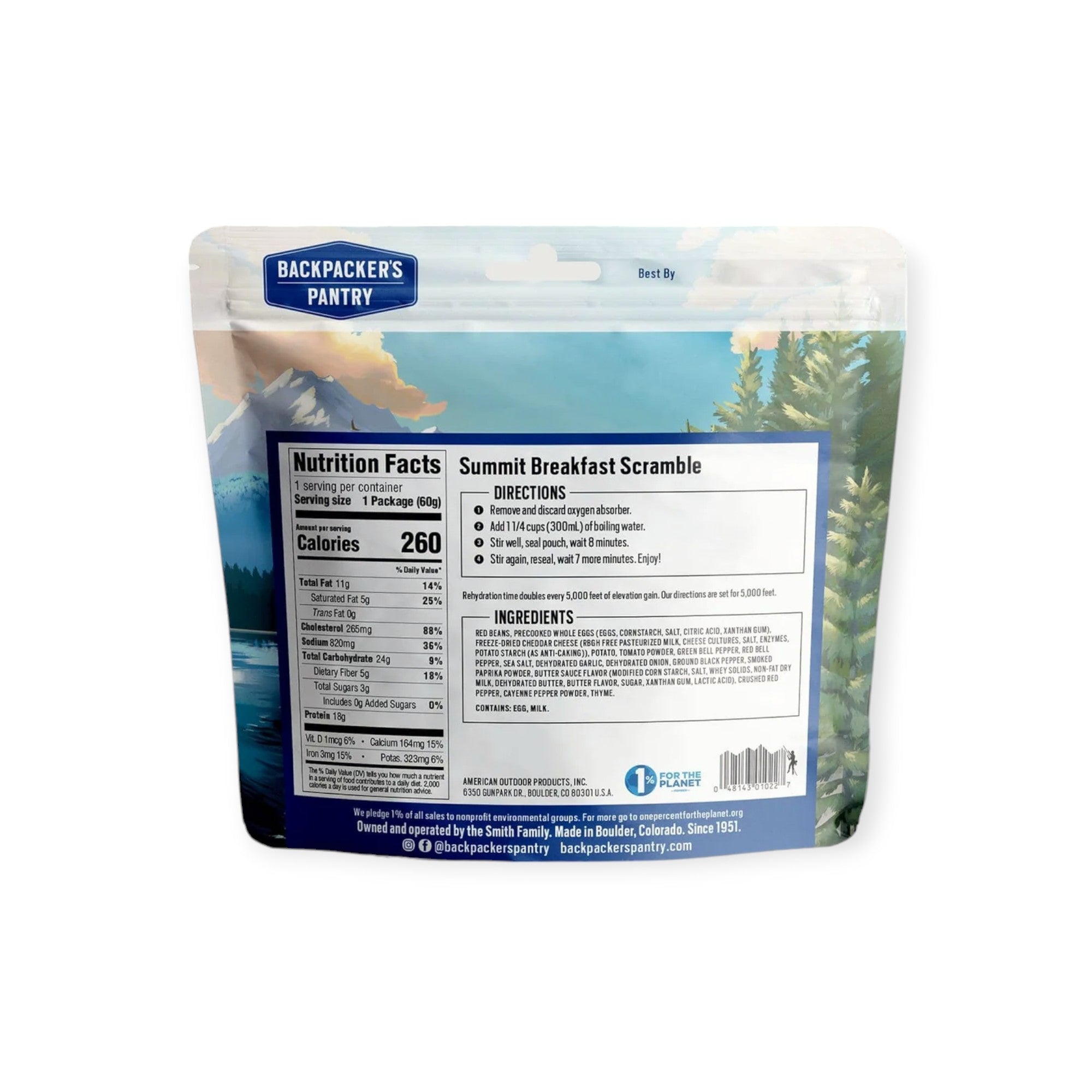 Backpacker's Pantry Summit Breakfast Scramble Freeze-Dried Meal