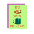 Wild Lettie Be Merry Greeting Card - FERAL