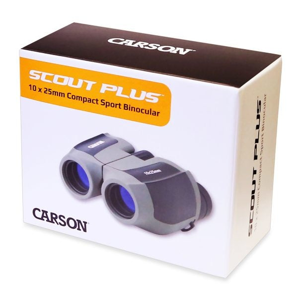 Carson ScoutPlus 10x25mm Compact Porro Prism Binoculars