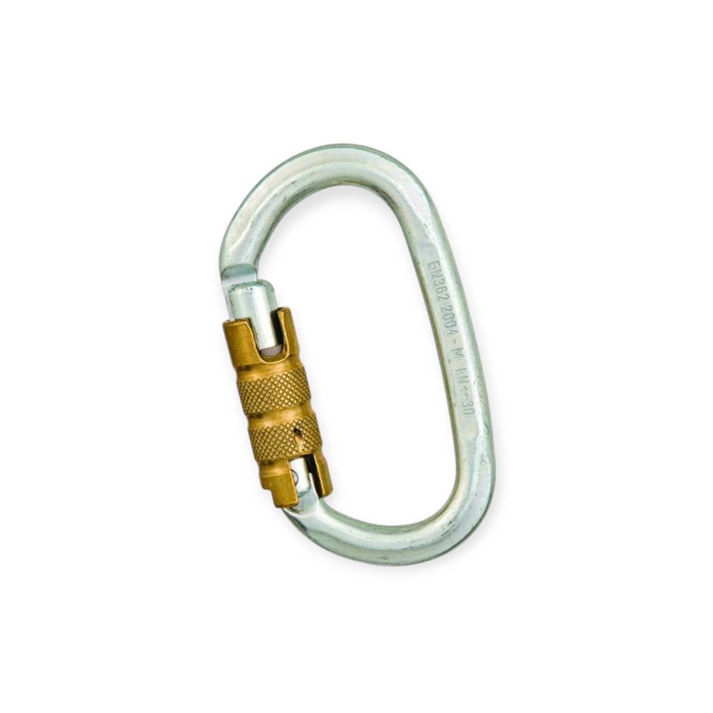 Cypher Steel Heavy Duty Keylock Oval Three Stage Lock Carabiner
