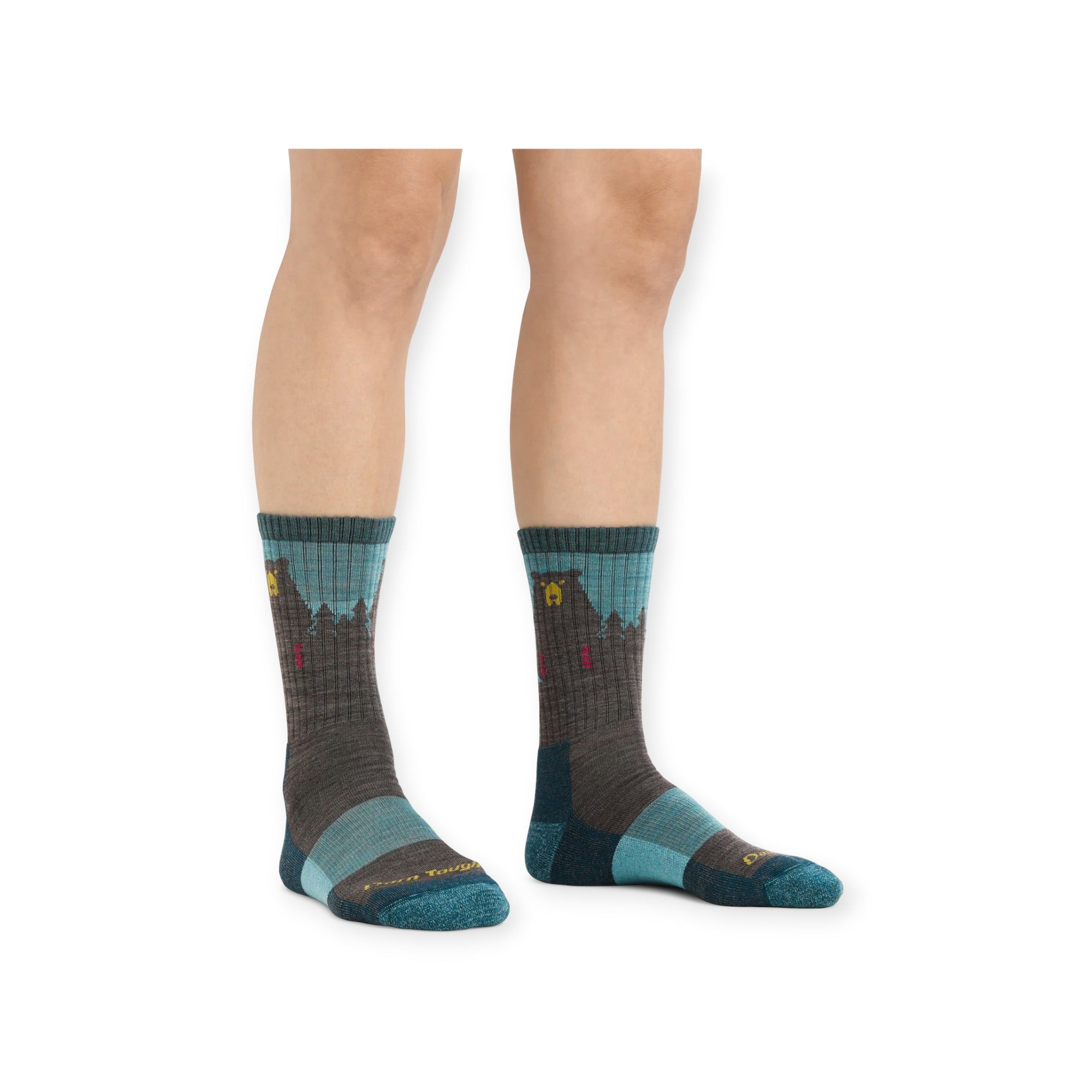 Darn Tough Women's Bear Town Micro Crew Lightweight with Cushion Socks - FERAL