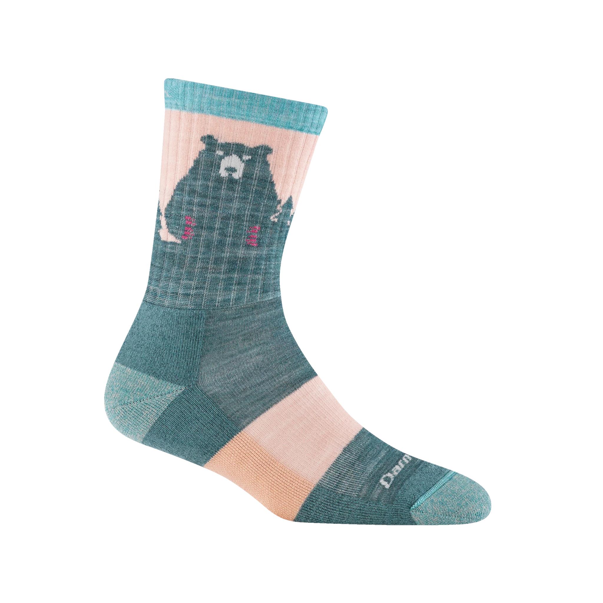 Darn Tough Women's Bear Town Micro Crew Lightweight with Cushion Socks - FERAL
