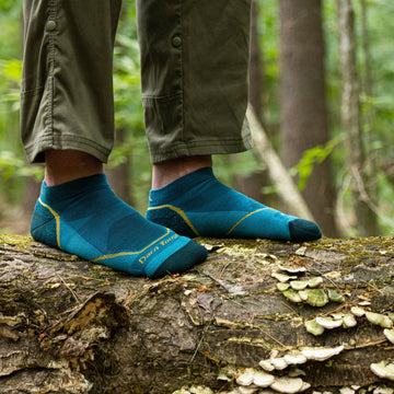 Darn Tough Men's Light Hiker No Show Lightweight with Cushion Socks - FERAL