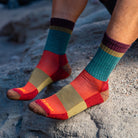 Darn Tough Heady Stripe Micro Crew Lightweight with Cushion Socks - FERAL