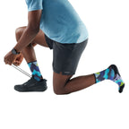 Smartwool Trail Run Targeted Cushion Summit Sector Print Crew Socks