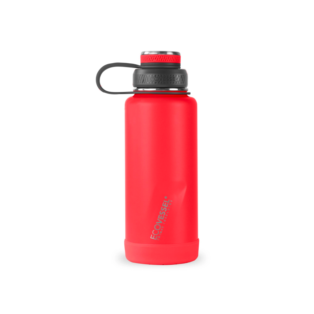 EcoVessel 32oz Insulated Stainless Steel Bottle Jazz Red