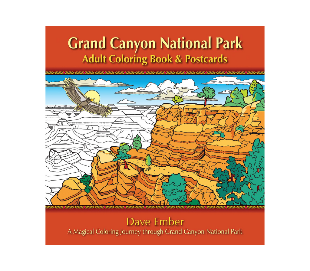 Grand Canyon National Park Adult Coloring Book & Postcards - FERAL
