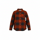 FERAL Black Diamond Women's lined flannel shirt in red and black buffalo check with sherpa collar. Size S.