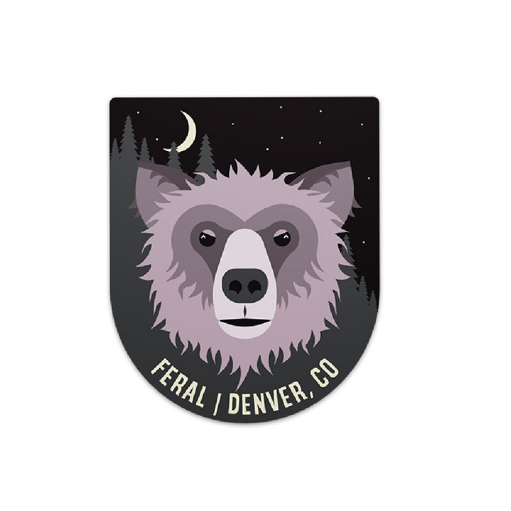 FERAL Denver Bear Sticker