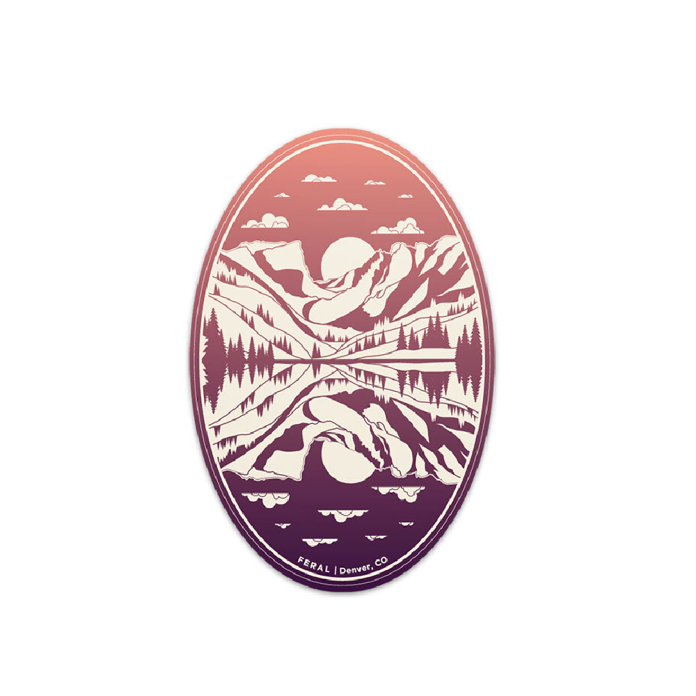 FERAL Rocky Mountain National Park Rose Sticker