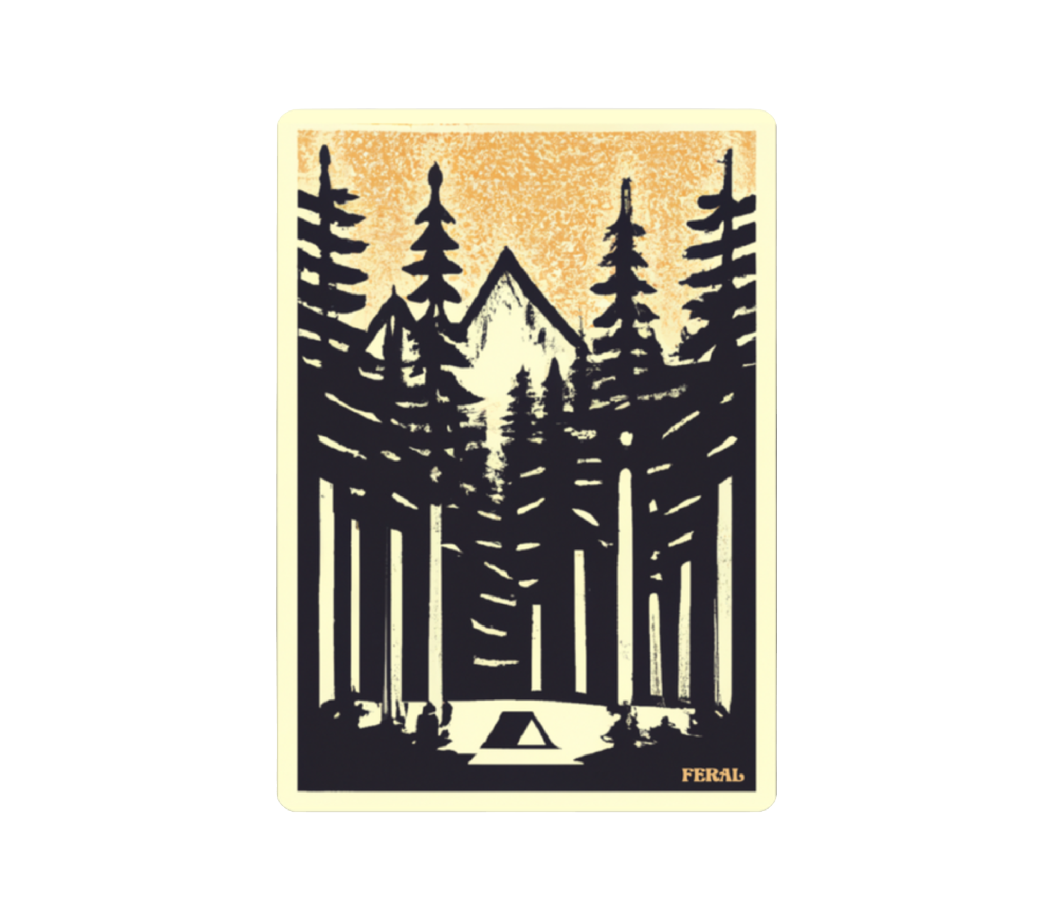 FERAL Tall Pines Tent Sticker