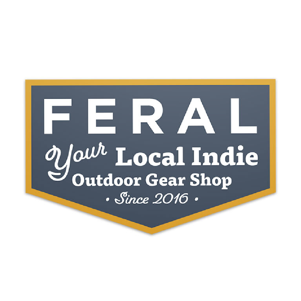 FERAL Your Indie Outdoor Store Shield Sticker