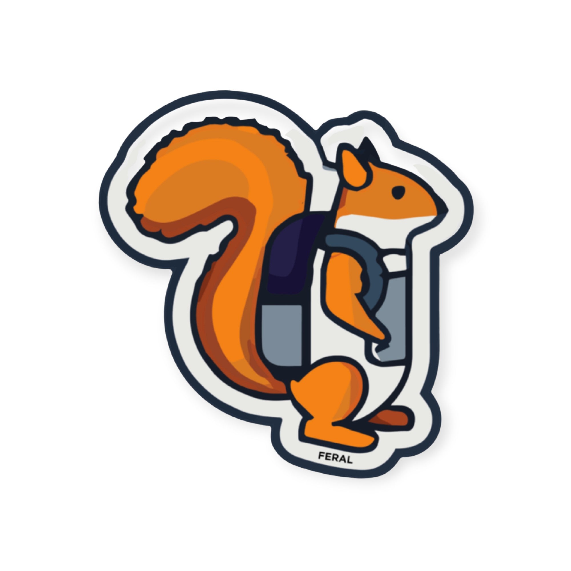 FERAL Adventure Squirrel Sticker