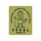 FERAL Denver Retro Adventure Lantern Sticker Green - FERAL