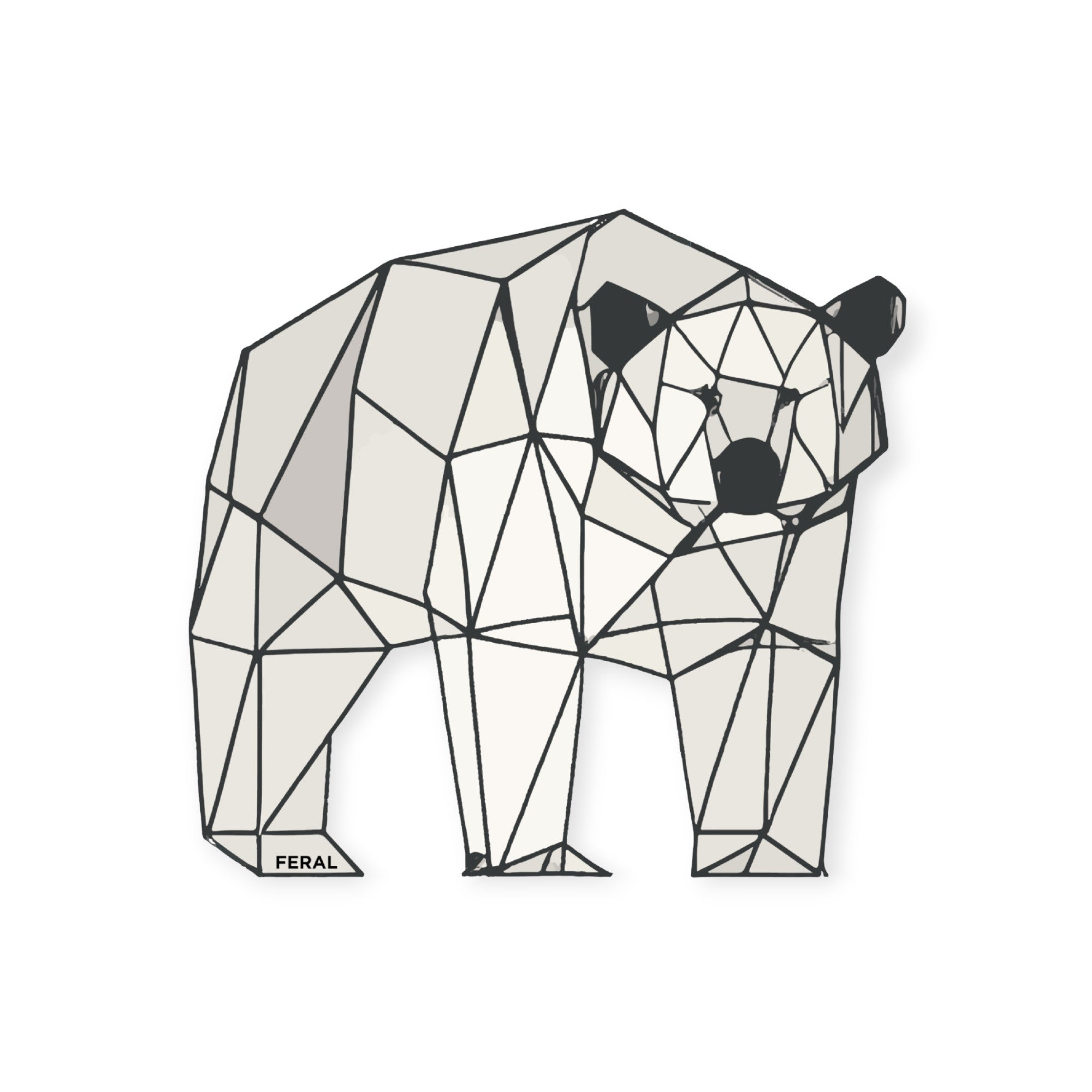 FERAL Geo Bear Sticker