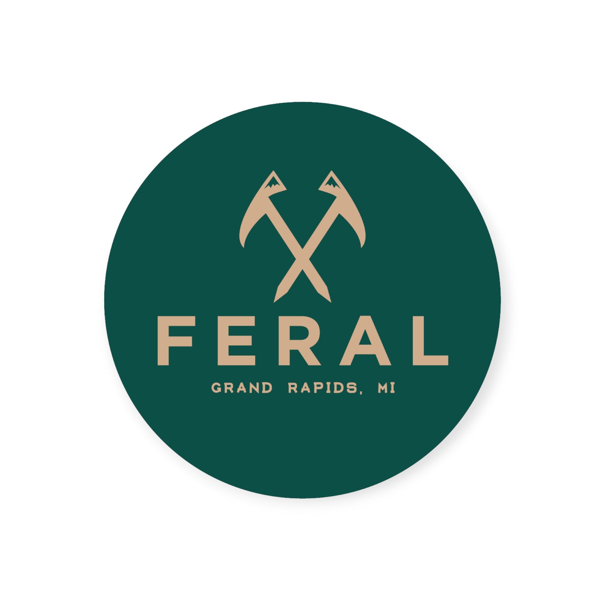 FERAL Grand Rapids Logo Sticker Lakeshore Dunes