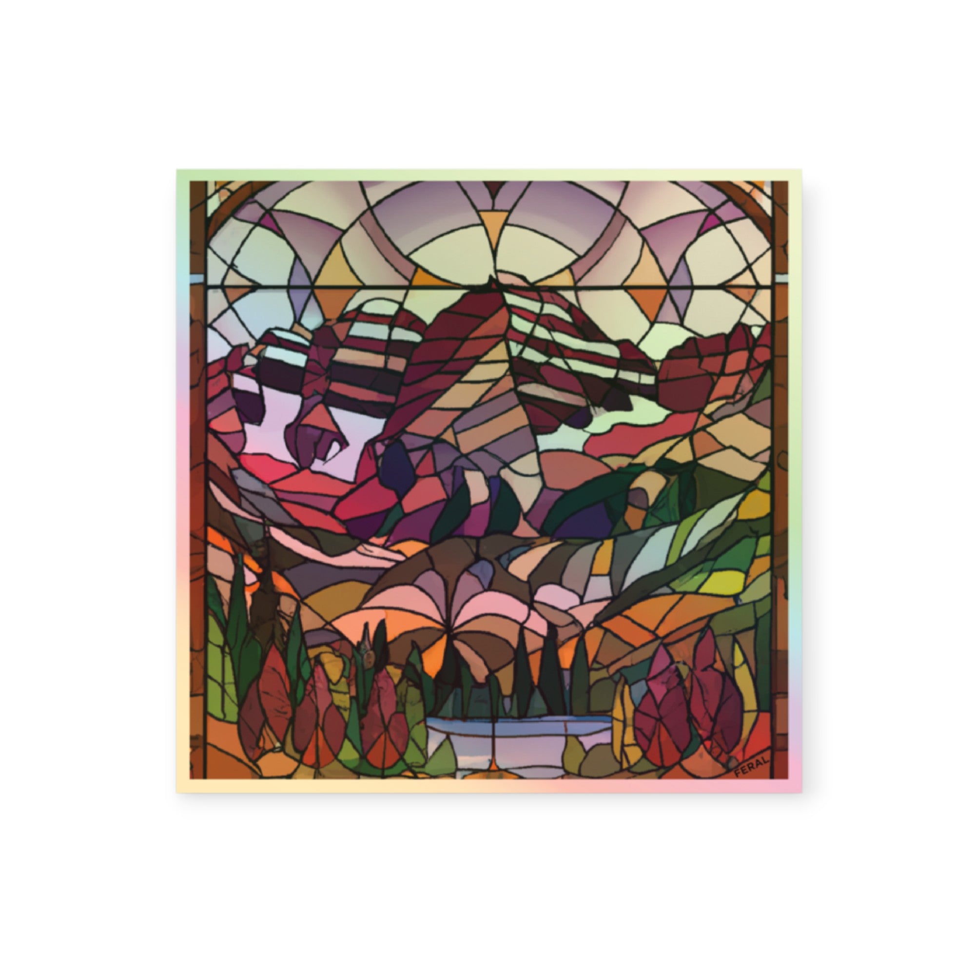 FERAL Holographic Maroon Bells Sticker