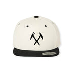 FERAL Ice Axe Flat Bill Snapback Hat Natural | Black
