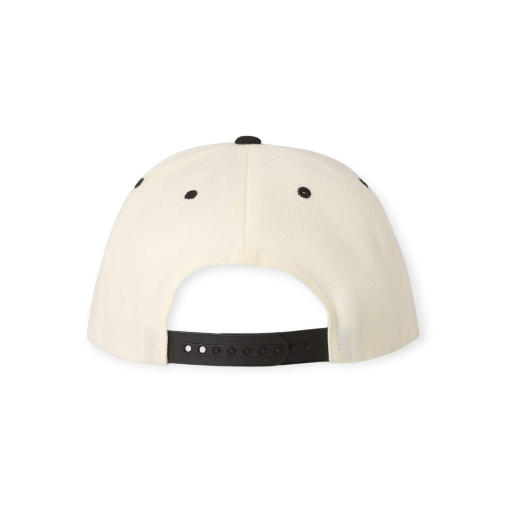 FERAL Ice Axe Flat Bill Snapback Hat Natural | Black