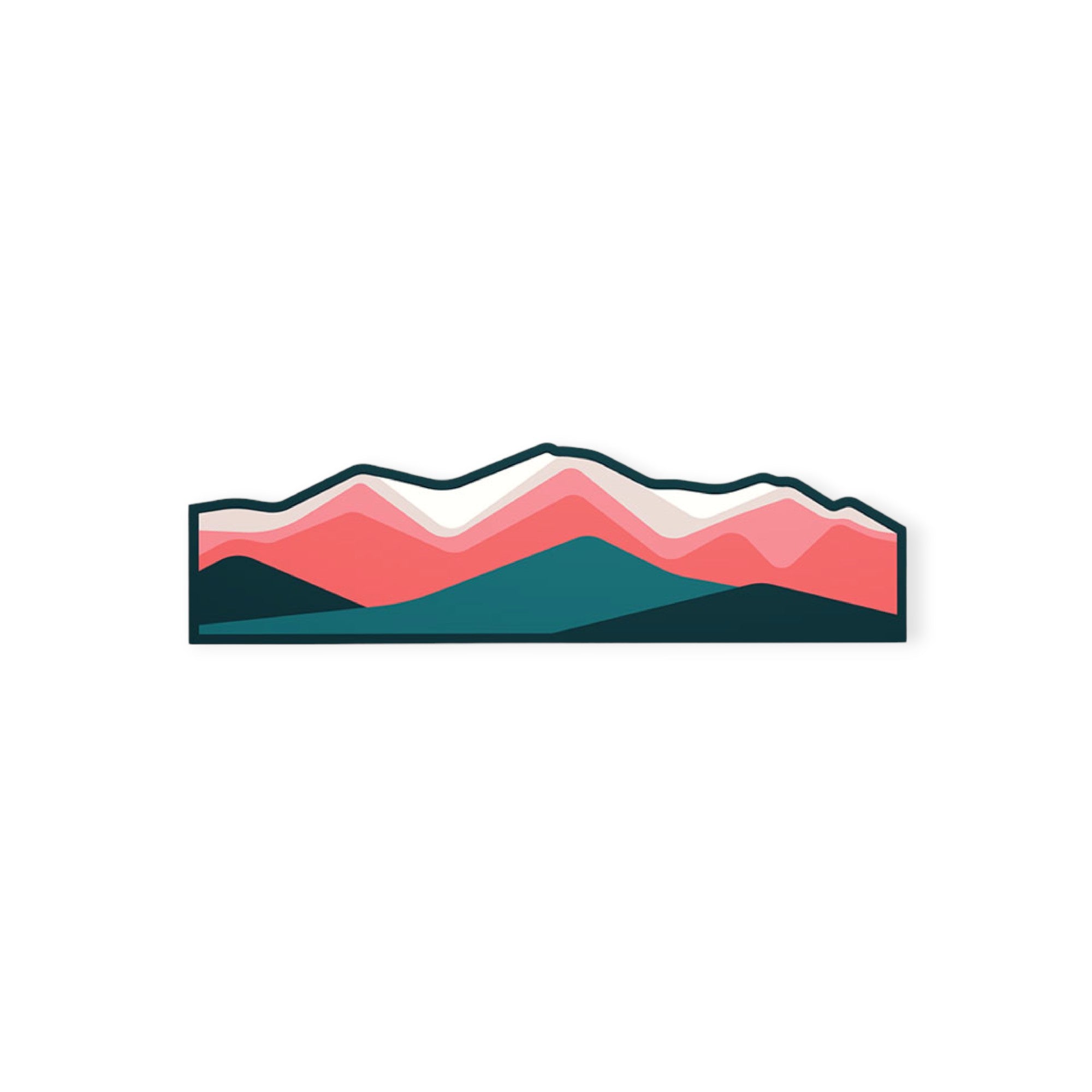 FERAL Neon Mountains Sticker