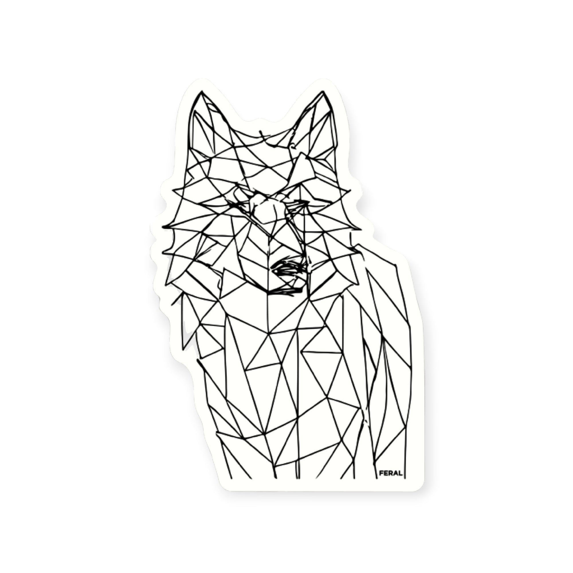 FERAL Sketchy Wolfy Sticker