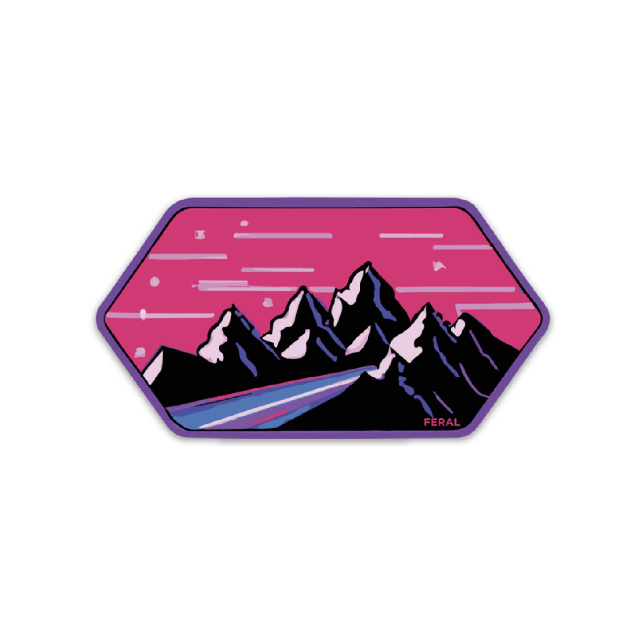 FERAL Vapor Mountains Sticker