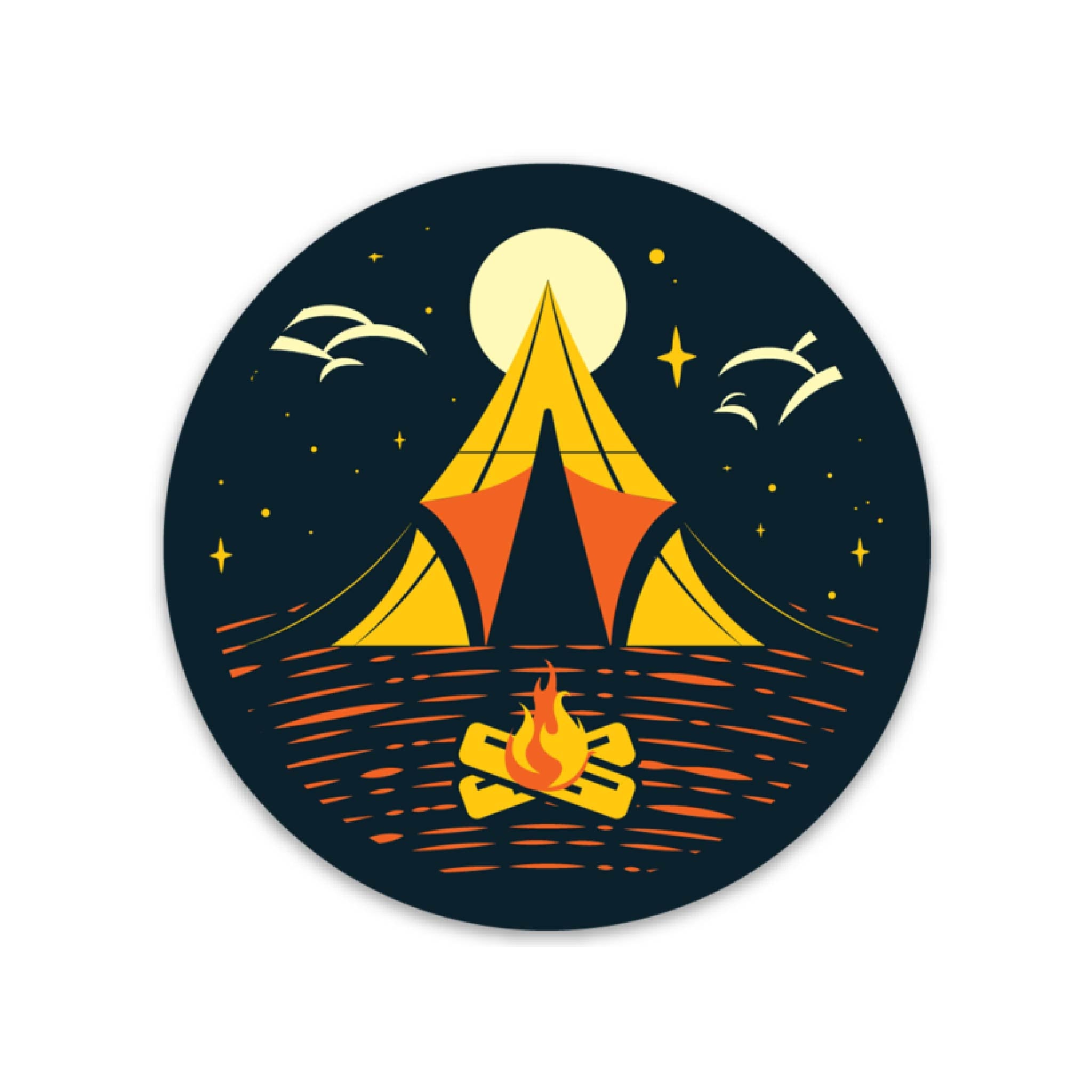 FERAL Tent Circle Sticker