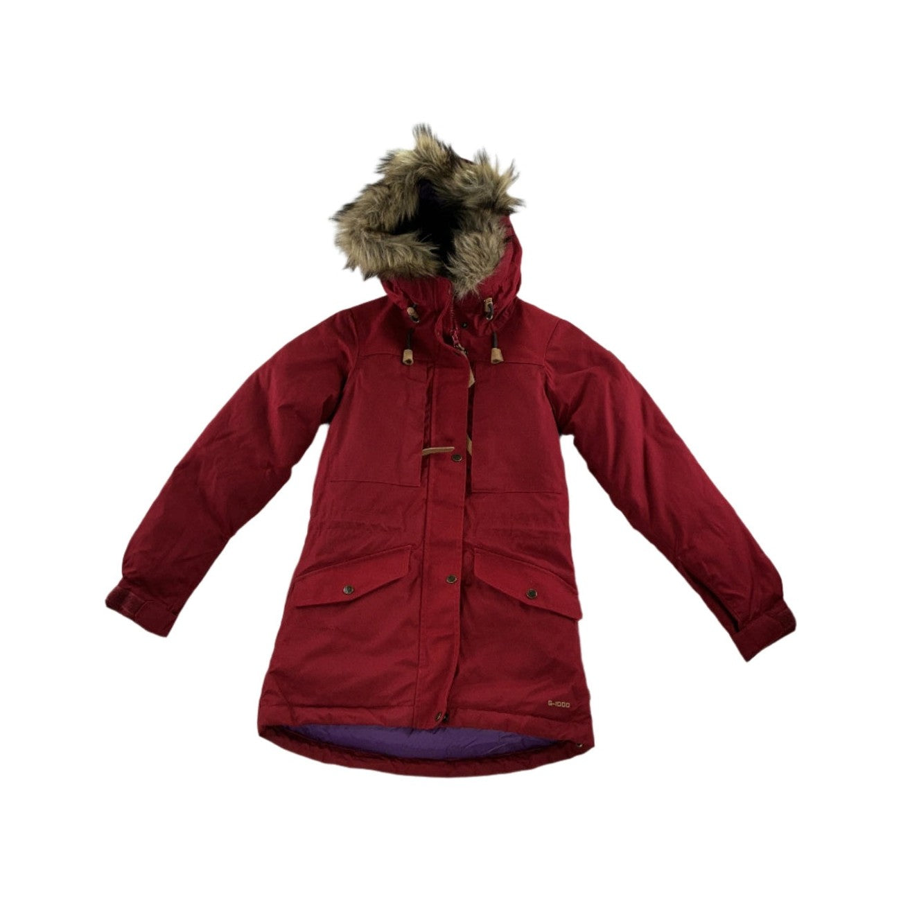 Fjallraven Women's Singi Down Jacket Red Maroon XXS USED - FERAL