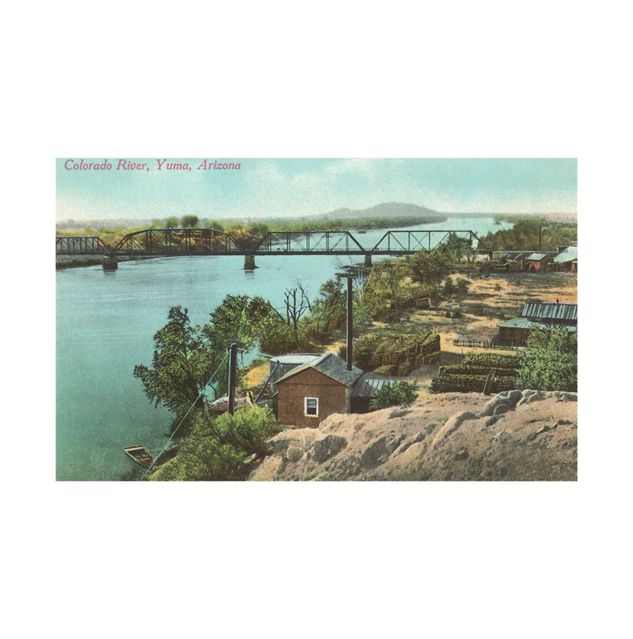 Found Image Colorado River Bridge AZ-255 Postcard