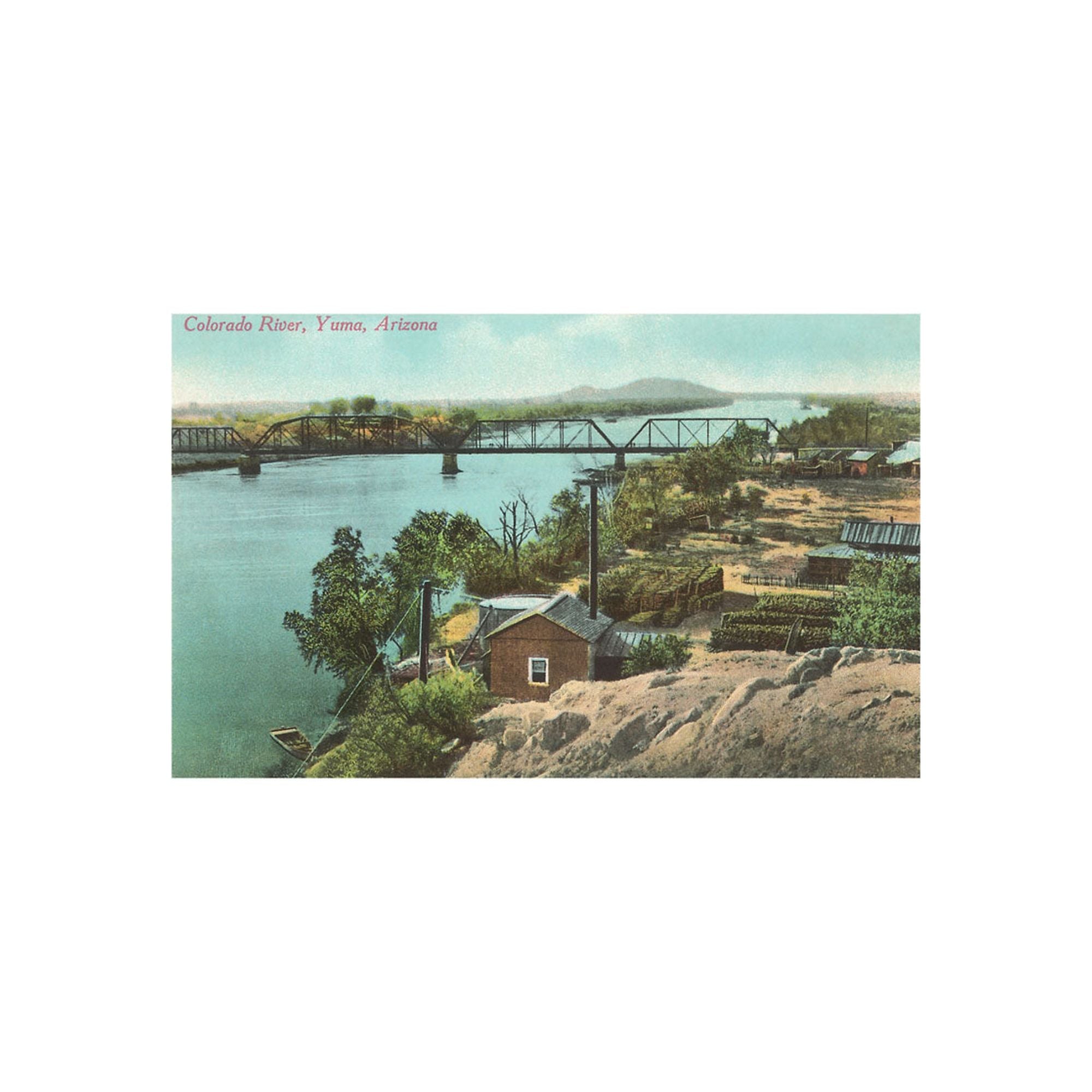 Found Image Colorado River Bridge AZ-255 Postcard
