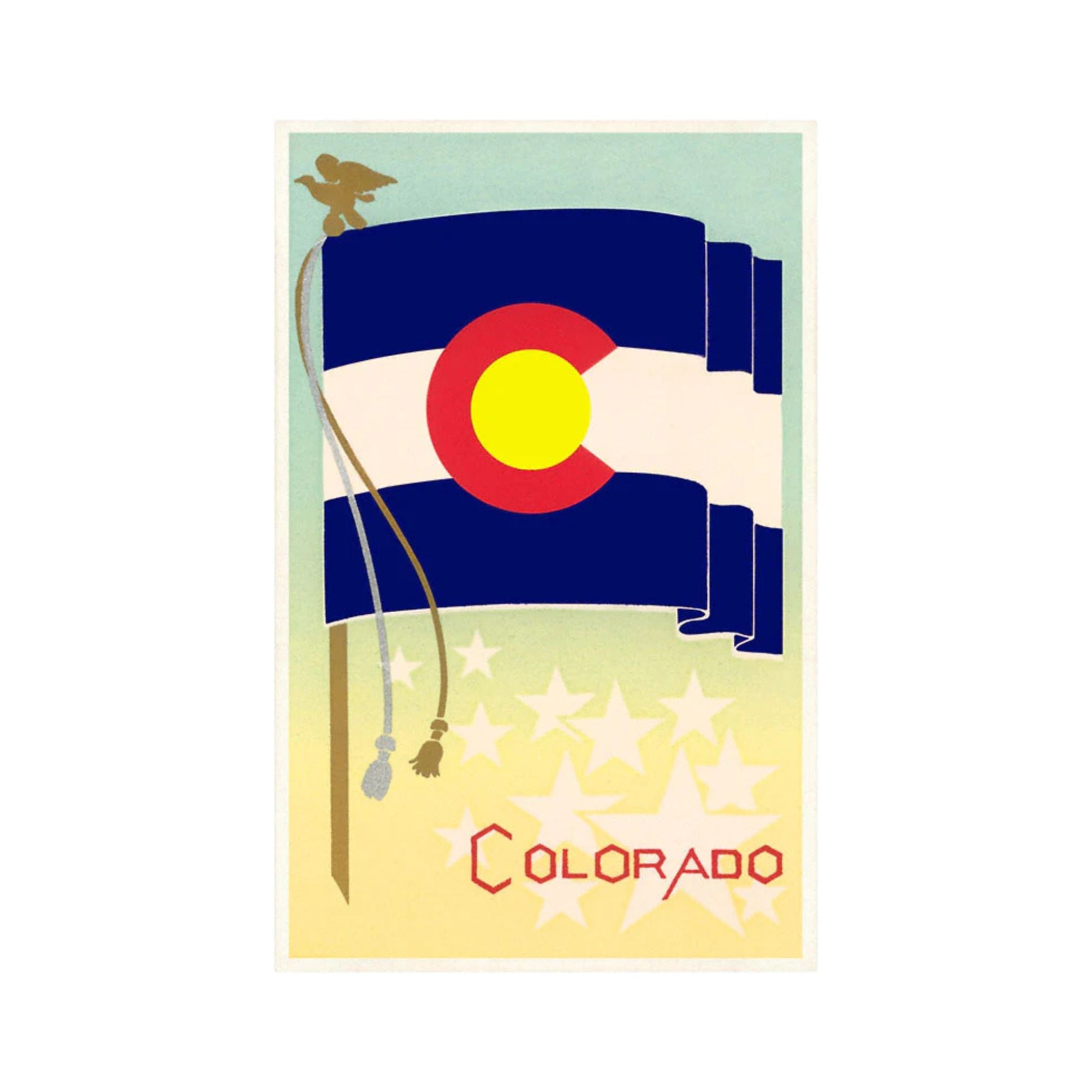 Found Image Flag Of Colorado FZ-05 Postcard