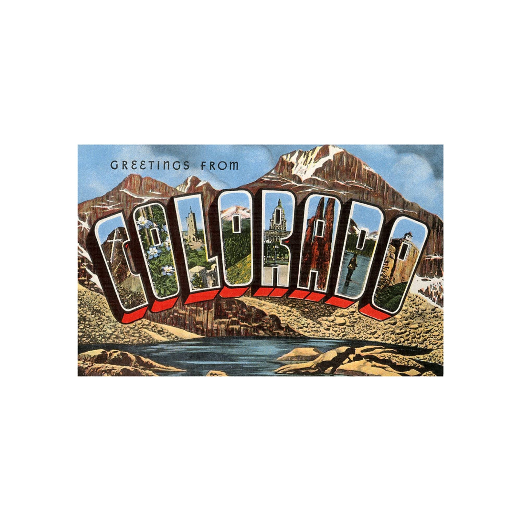Found Image Greetings From Colorado CO-77 Postcard