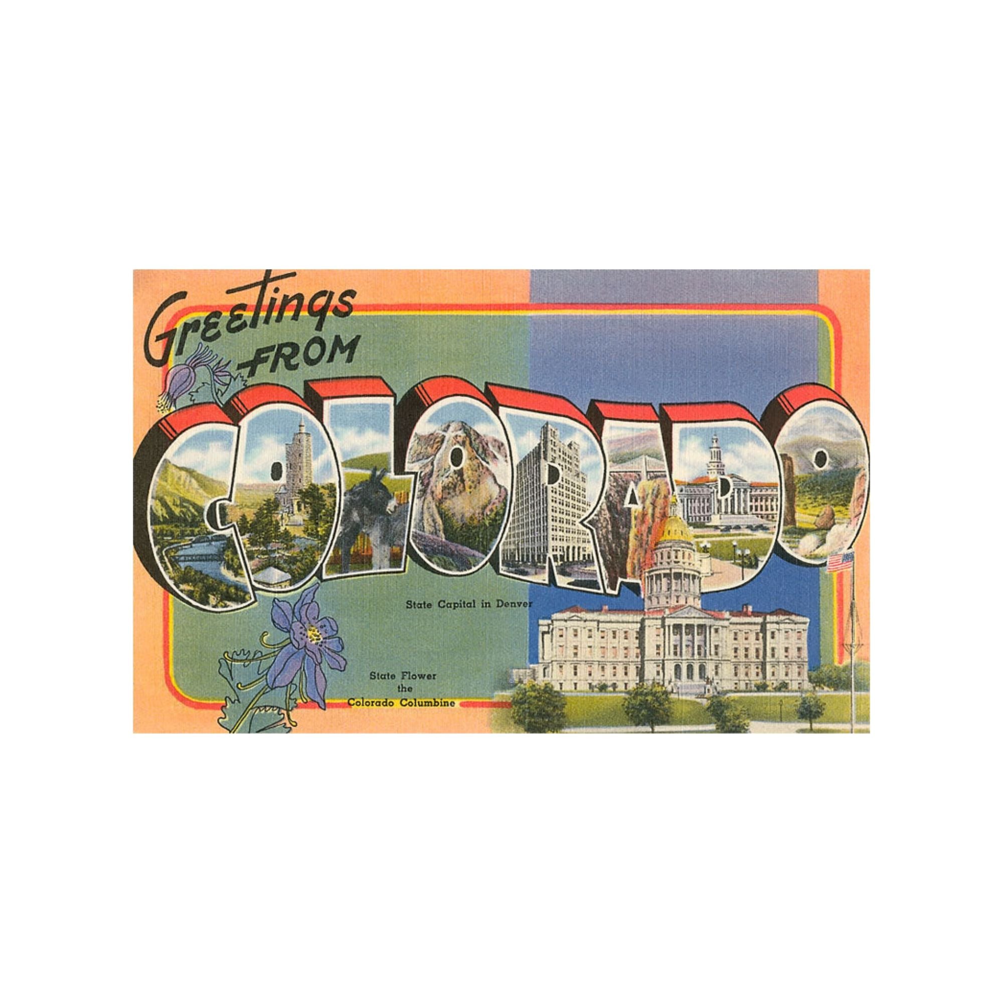 Found Image Greetings From Colorado Postcard CO-274