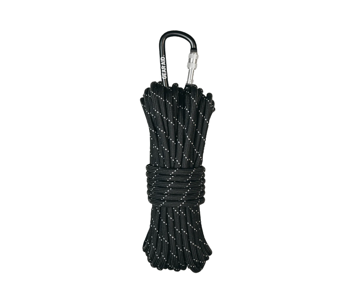 Gear Aid Extra Heavy-Duty 1100 Paracord Reflective Black 50ft Paracord