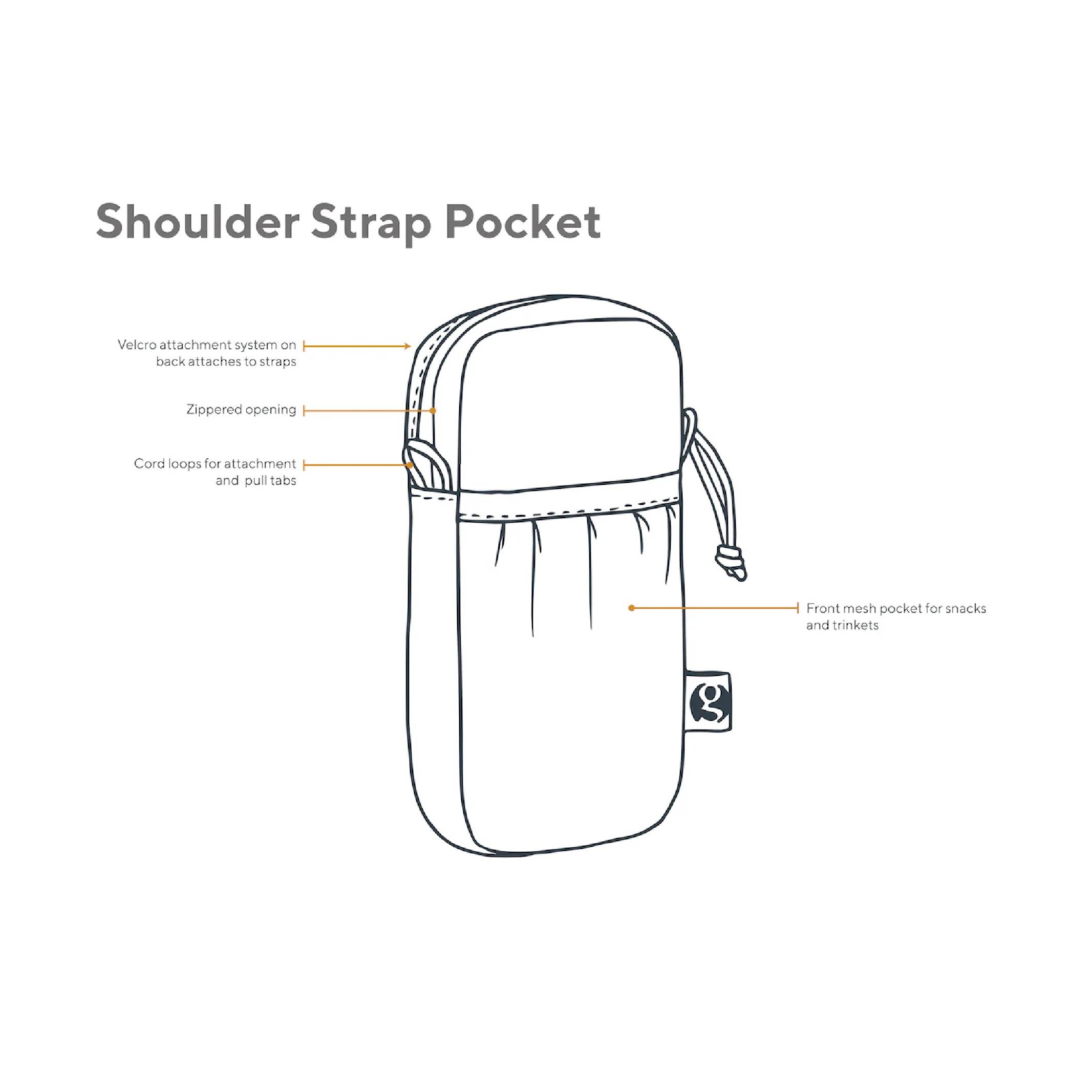 Gossamer Gear Shoulder Strap Pocket Large - FERAL