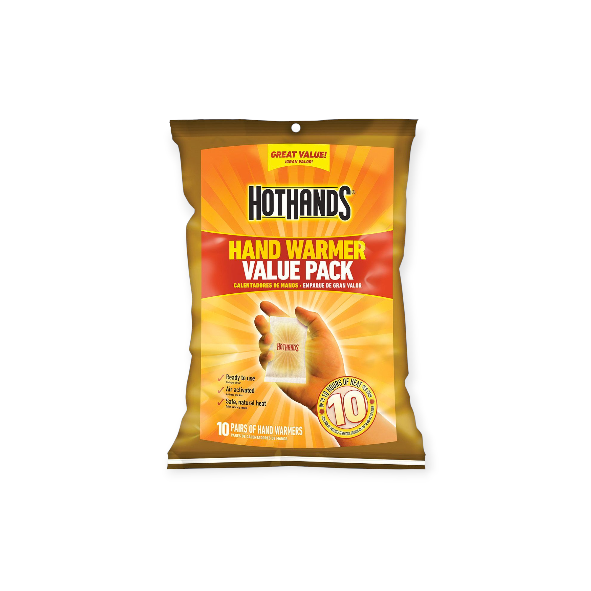 HotHands 2 Hand Warmers 10 Hours - 10 Pairs
