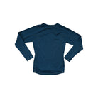 Blue long-sleeved baselayer shirt by North Face, with visible stitched seams.
