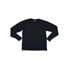 Black long-sleeve baselayer shirt by Marmot with a crew neck, shown laid flat.