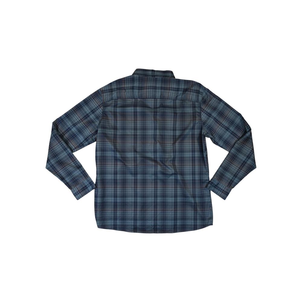 Blue long sleeve shirt by Kuhl, featuring a plaid pattern.