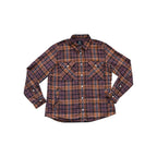 Flylow Women's May Fleece Lined Flannel Shirt Orange/Purple L Used - FERAL