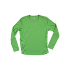 Green long sleeve active shirt by Saucony with a crew neck and athletic fit.