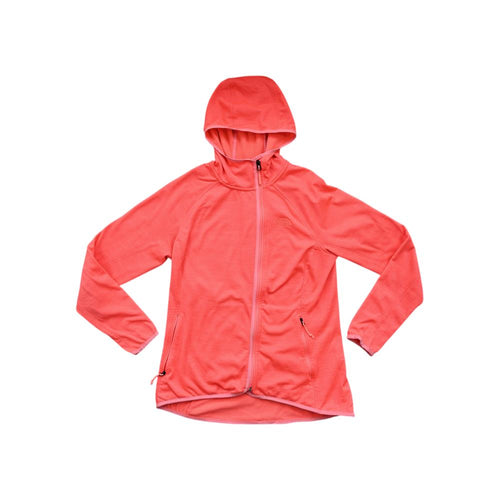 North Face Women's Full Zip Hoodie Lightweight Fleece Jacket Pink L Used - FERAL