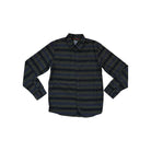 Green striped button-down long sleeve shirt by Mountain Hardwear with a chest pocket and buttoned cuffs.