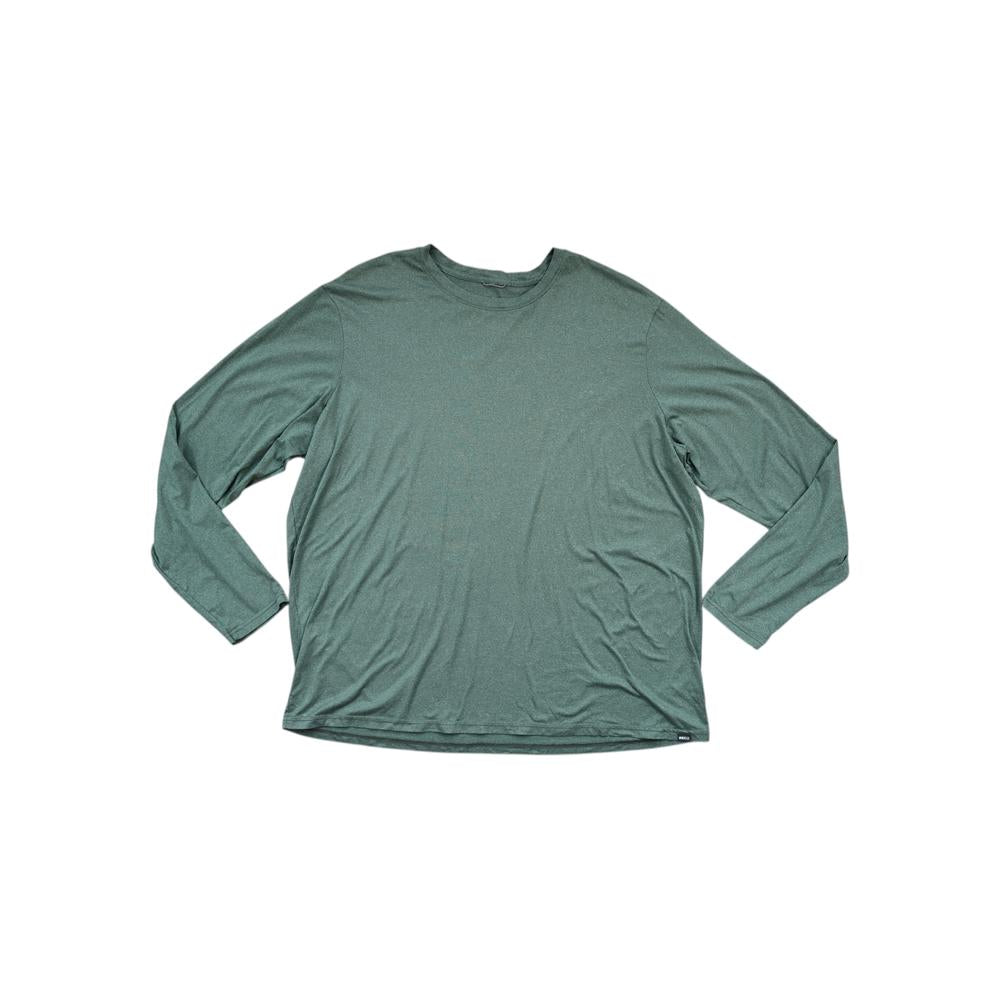 Green long sleeve baselayer shirt by REI, displayed on a white background.