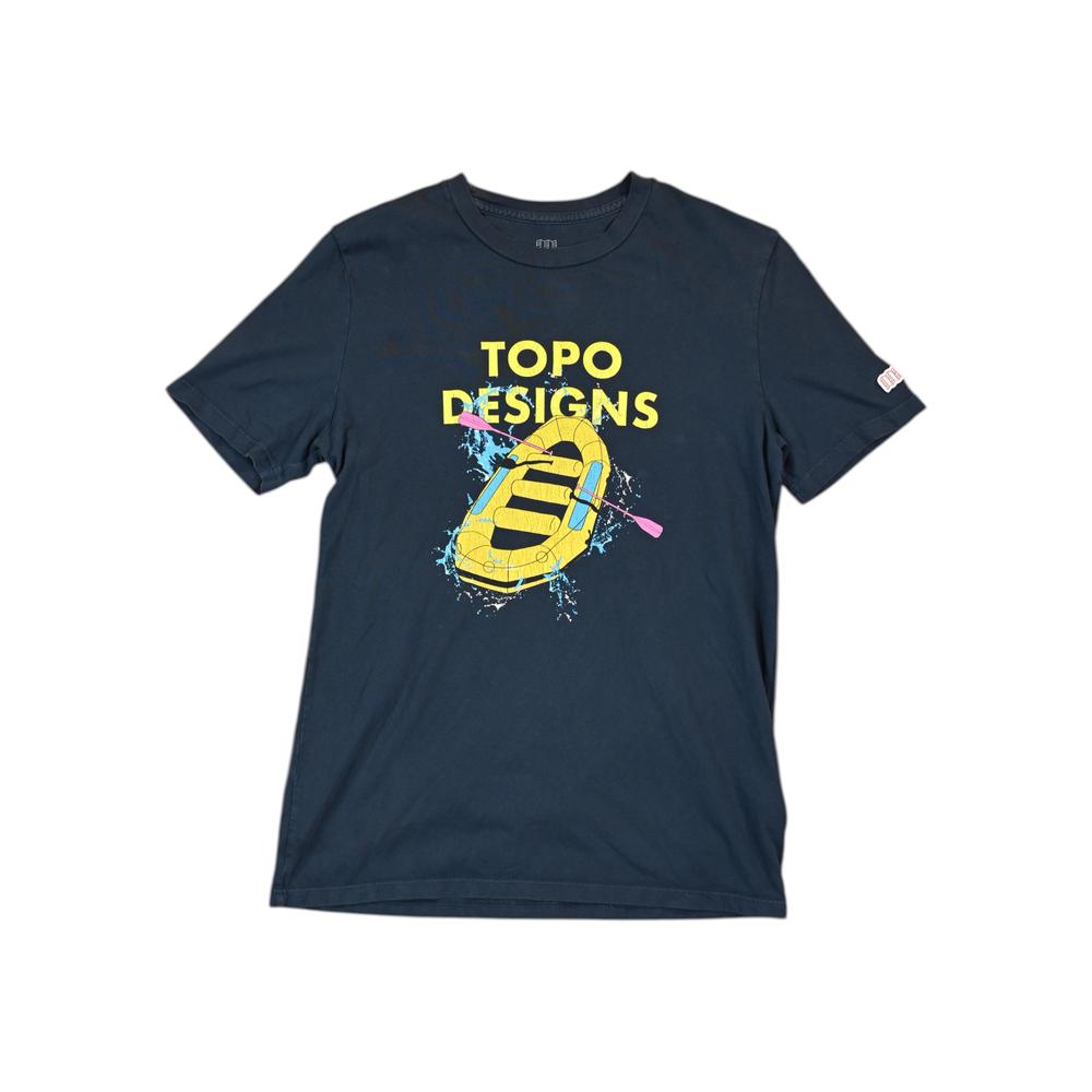 Topo Designs Men's Raft Tee Shirt Navy S Used - FERAL
