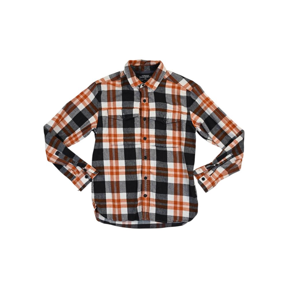 Rei Men's Flannel Long Sleeve Shirt Orange/Black S Used - FERAL