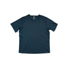 Blue active shirt by REI with short sleeves and heathered texture.